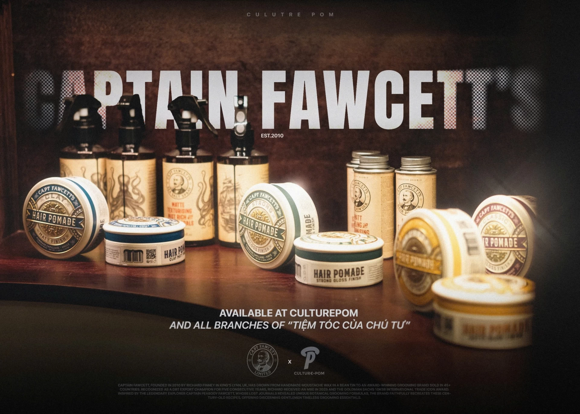 CAPTAIN FAWCETT - Sáp vuốt tóc chính hãng